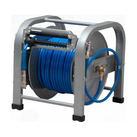 Lacme – Enrouleur automatique de chantier 30 m – Châssis tubulaire acier – Tuyau polyuréthane armé – Pression maxi 15 bar – 324510