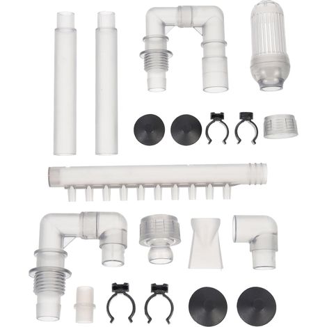 Tuyau d'aspiration et de sortie d'aquarium en ABS avec design incurvé lisse compatible avec les tuyaux de 12 mm, filtre extérieur, accessoire pour bassin à poissons (1/5)
