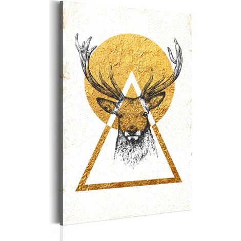 Tableau Imprimé "Ma Maison : Cerf Doré" 40 x 60 cm (1/2)