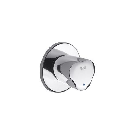 ROCA  Llave de paso recto para soldar de 15 mm índice azul - Serie Brava