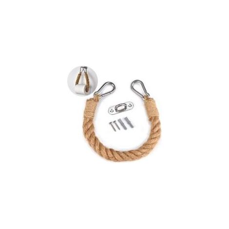 Porte-papier toilette en corde de jute et acier inoxydable – Résistant à la rouille – Fixation murale facile – Design industriel pour salle de bain-Crezuo (1/5)