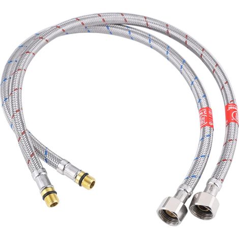 Tuyau de Raccordement Flexible Robinet Cuisine Anti corrosion Conduite d'eau pour Mitigeur Robinet Evier Lavabo Salle de Bain