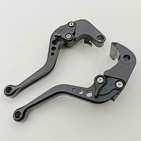 Moto GSX-S1000 grosse cylindrée : nouveau klaxon de frein en alliage d'aluminium, poignée d'embrayage modifiée, accessoires de biellette de direction (tout noir, 2) (1/5)