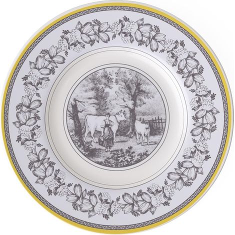 Assiette à Pain Porcelaine Jaune 18 x 18 x 9 cm 1 Assiette (1/5)