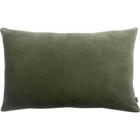 VIVARAISE - Coussin décoratif Elise - Vivaraise - Coton velours et chambray, couleur Verveine (40 x 65 cm) (1/5)