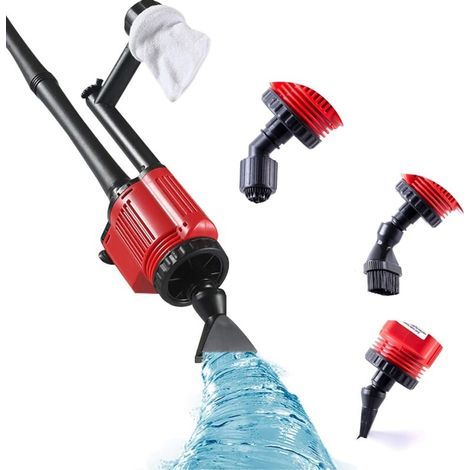 Aspirateur électrique pour aquarium - Nettoyeur de sable 6 en 1 - Réservoir à poisson - Nettoyeur de gravier - Siphon pour aquarium - Changement d'eau/filtre/nettoyage de la saleté (1/5)
