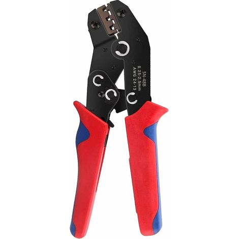 Pince a Sertir Cosse Electrique, Pinces à Sertir avec Poignée Ergonomique Disponible pour les Connecteurs de Fils électriques SN-48B (1/5)