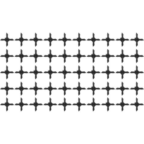 50 4-Wege 4/7 Schlauchverbinder, Kreuzverbinder für Gartenschläuche (1/4)