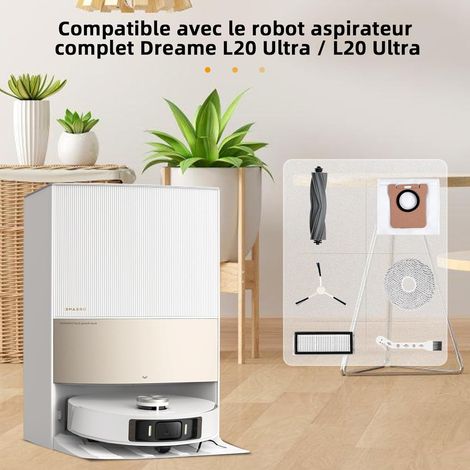 Accessoires pour Dreame L20 Ultra et Complete Robot Aspirateur Brosse Principale Filtres Chiffons Sacs à poussière 24 1 4 6 (1/5)