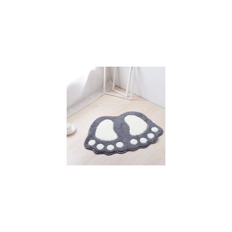 Alfombrilla antideslizante para baño (gris), 67x48 cm, de secado rápido, apta para dormitorios, cocinas y pasillos, fácil de limpiar y mantener, mejora la seguridad de su hogar. (1/4)