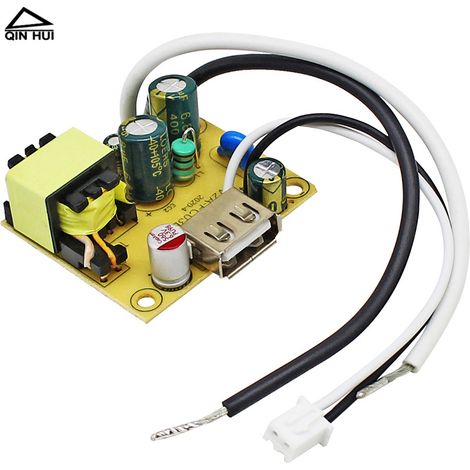 Module d'alimentation à découpage à double sortie 5V2A (AC110V/220V vers DC5V2A) avec charge rapide (1/4)