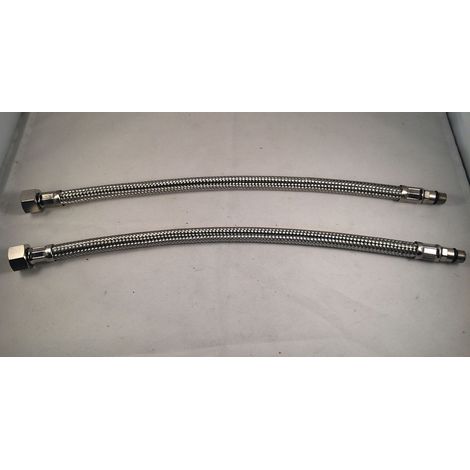 Ricambio coppia flessibili alimentazione Inox 10X1 cromo MAMOLI V09041600C01 (1/3)
