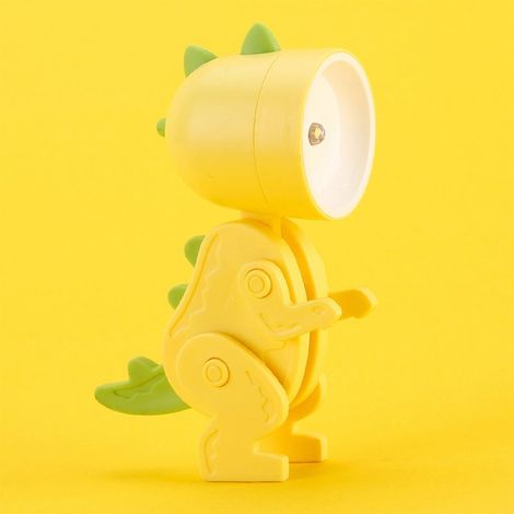 Lampe de Nuit [TYPE], ABS, Jaune 9.8cm, LED Éco Éclairage Doux, Régulateur Angle, Dinosaure Cartoon pour Chambre et Nursery (1/4)