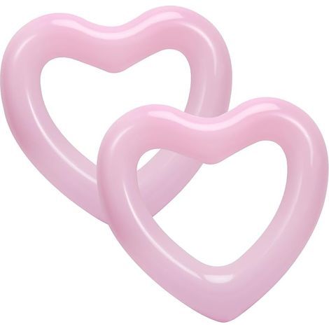 Bouée de Natation pour Adultes, Grand Flotteur Radeau, Anneau de Piscine Gonflable Lounge Bouée Piscine Plage,O-Rose-2 Pcs (1/4)