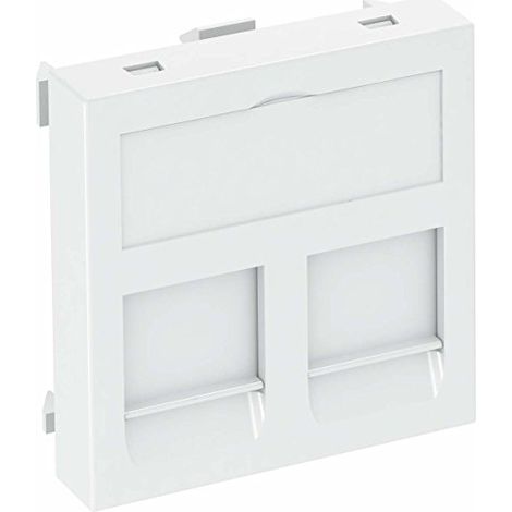 OBO Bettermann Soporte de tecnología de datos para 2 módulos de conexión tipo B 45x45mm Policarbonato blanco puro RAL 9010, 6119208
