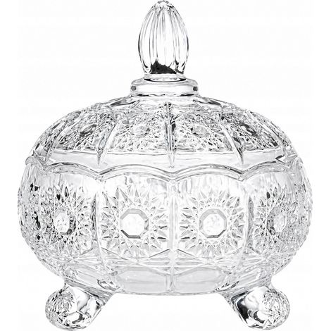 Azucarero de cristal con tapa transparente, elegante, 240 ml, 1 unidad (1/2)