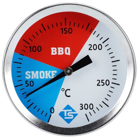 Filiyano – support réglable pour fumage – Thermomètre pour barbecue au charbon de bois avec sonde en acier inoxydable, surface étanche, support (1/5)