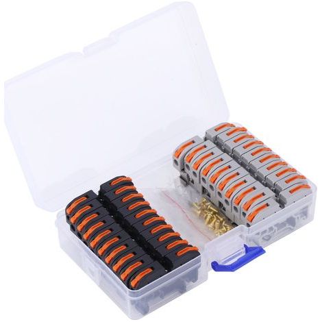 20 pièces bloc de jonction de connecteur de câblage compact 1128AWG PCT-211 conducteur de câblage universel pour rail DIN,DUBUNS (1/5)