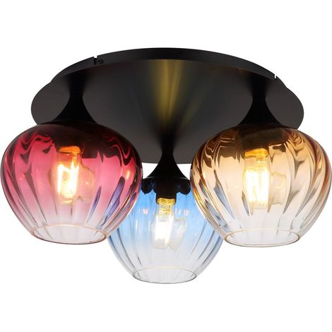 Globo - plafoniera - SANDER - multicolore - vetro - Ø 47cm - E27