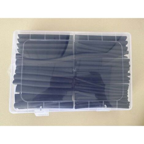 Kit de gaines thermorétractables extra longues de 90 mm, rapport de rétraction 3:1, doublées d'adhésif, 180 pièces, 7 tailles, pour l'isolation électrique et les connecteurs de fils, conception conviv (1/5)