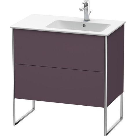 Meuble sous-vasque XSQUARE 832x810x478m avec éclairage re Satin aubergine