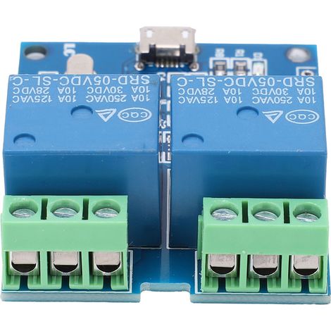 2-Kanal-USB-Relaismodul, Leiterplatte, intelligenter Steuerschalter für 5V DC Ein/Aus-Regelung (1/5)