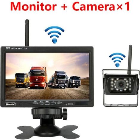 Pour Usage Général - Camera de recul sans fil pour vehicule moniteur LCD de 7 pouces pour camion (67A, 12V)