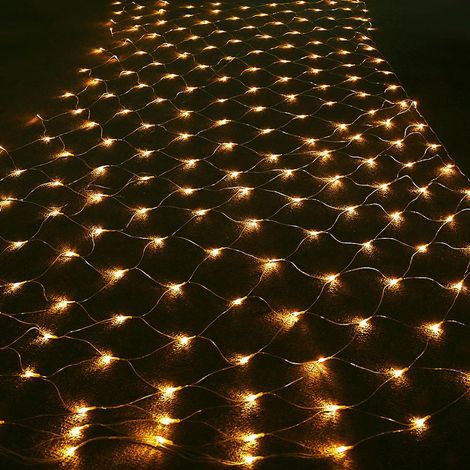 Filet lumineux Noël 96 LED 1,5x1,5 m, 8 modes, plug, haies buissons (1/5)