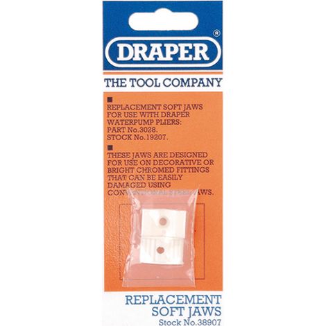 Draper Spare Set of Soft Jaws for 19207 Waterpump Pliers (38907) (1/5)