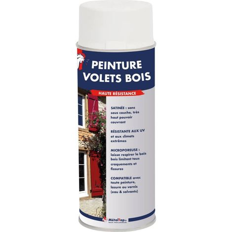 Peinture Volets Bois - 0.4 L - Bombe 400 mL - 5020 - Bleu océan - Metaltop