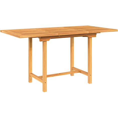 Tavolo Giardino Estensibile 110-160x80x75cm Legno Massello Teak vidaXL