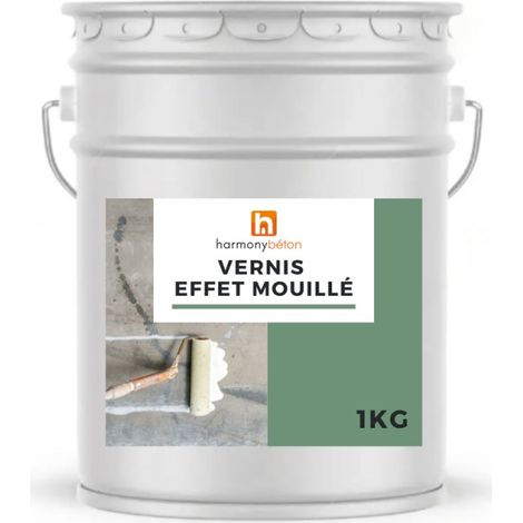 Harmony Beton – Vernis effet mouillé plus brillant 1 kg – Protection béton contre humidité et taches – Finition durable et esthétique – Application facile (1/4)