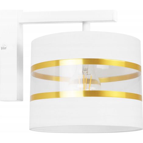 LÁMPARA DE PARED CUADRADA, ELEGANTE PANTALLA DORADA, 20 CM (1/5)