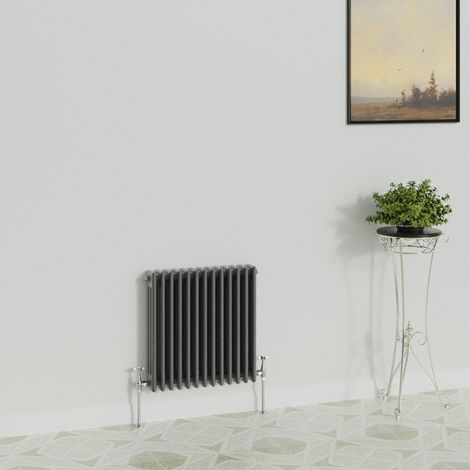 WarmeHaus Traditional Radiator Anthracite Triple Column 600x607mm (1/5)