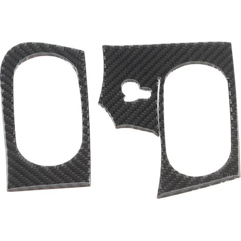 Carbonfaser-Aufkleber für die seitlichen Lüftungsschlitze im Innenraum, Luftauslassblende, Ersatzteil für Corvette C6 2005-2013, schwarzes Dekorationsset. (1/5)