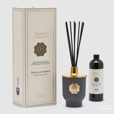 EDG Enzo De Gasperi Profumatore Bottiglia Luxury 500 Ml H 16 Cm D 10 Cm Maroccan Amber