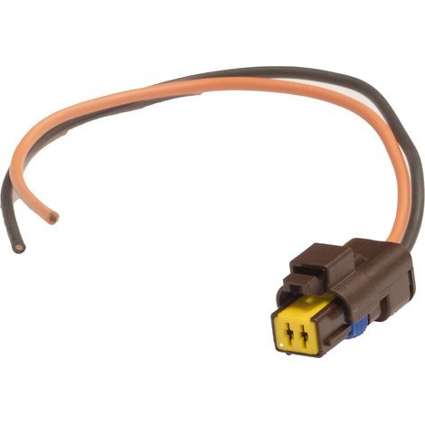 Conector marrón de 2 pines Sicma-1.5 para Fiat, Citroën, Peugeot y Renault con cables. (1/4)