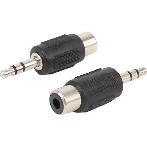 RCA-Stecker auf 3,5-mm-Stereo-Buchse auf Zweikanal-RCA-Buchse-Audioadapter (1/4)