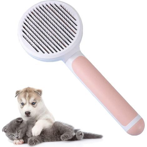 Cepillo autolimpiante para gatos y perros, cepillo de aseo para perros y gatos (1/4)