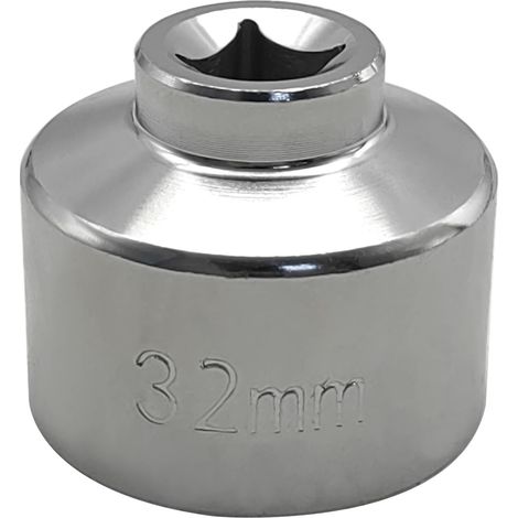 Douille De Filtre À Huile De 32 Mm,Douille de filtre à huile 32 mm, clé de filtre à huile à profil bas de remplacement pour VW, GM, Audi, Polaris, Ecotec, TDI (1/5)