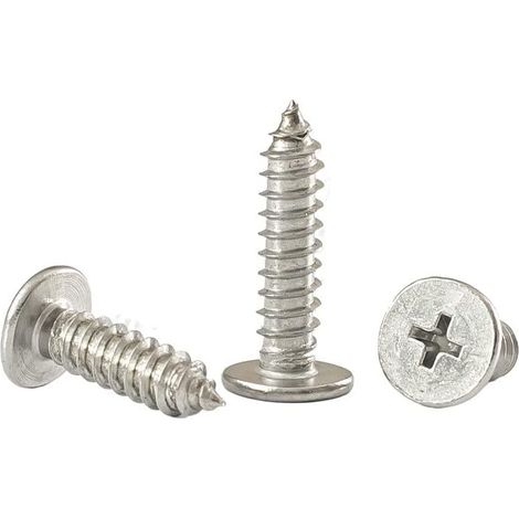 10/50 pièces cm M3 M4 M5 M6 Longueur 6–50 mm A2 304 Acier inoxydable Phillips cruciforme Vis à bois