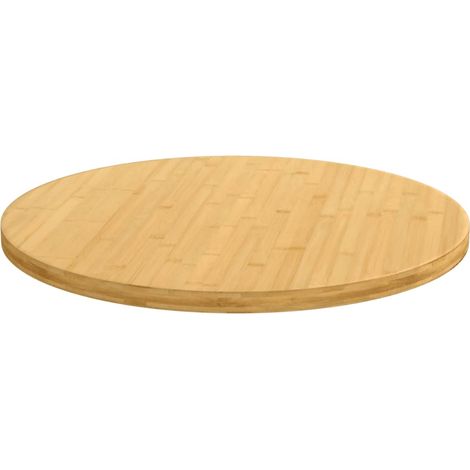 Maison Exclusive - Piano del Tavolo Ø80x2,5 cm in Bambù (1/4)