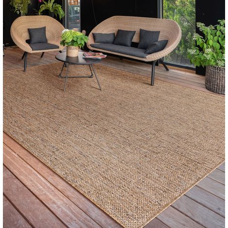 Paco Home Alfombra Cocina Exterior Terraza Jardin Lavar En La Lavadora Motivo Boho Chic 80x150 cm, Beige 2