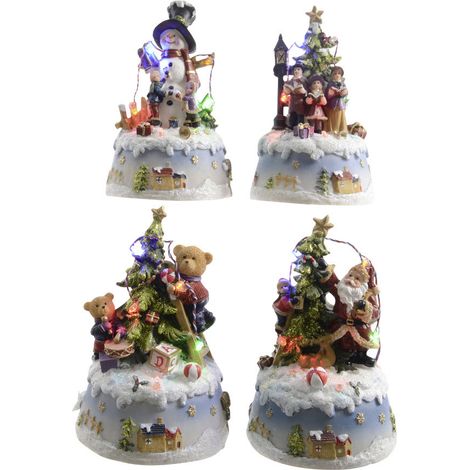 Figurines Noël Led Assorties Décoration Lumineuse De Noël - Lumineo