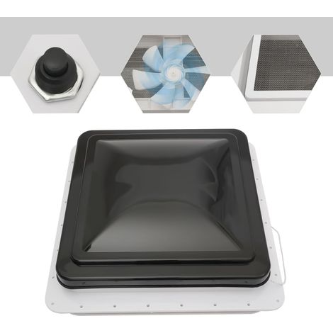 Ventana de techo con ventana de techo - 42 x 42 cm - Para caravanas, autocaravanas, caravanas o autocaravanas - 42 x 42 cm (1/5)