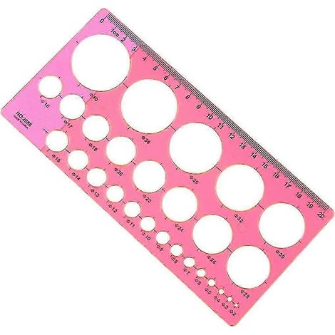 Gabarit de cercle multifonctionnel Creative Geometry (rose) pour dessiner 26-27 (1/5)