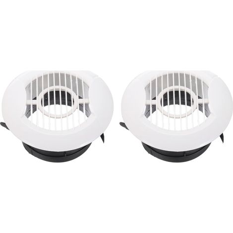 125 mm rundes Lüftungsgitter, 2er-Set ABS-Deckenlüftungsgitter mit integriertem Diffusor für Bad, Küche, Wohnzimmer