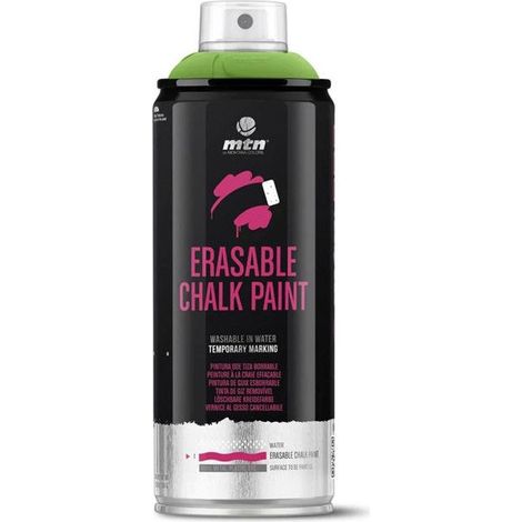 Bombe de peinture - Peinture effaçable - Marquage - Vert - MTN PRO Chalk - 400ml