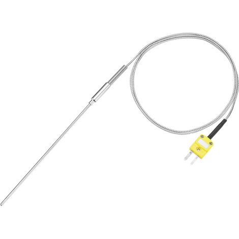 1 Thermocouple Type K Sonde Acier Inoxydable -50 à 1100°C Câble 1m Pour Industrie (1/5)