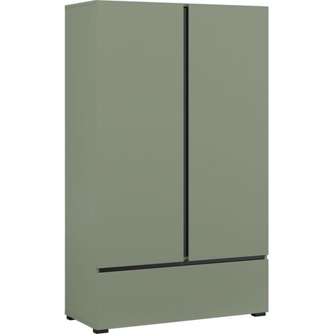 Estantería Alfere 122, Verde, Con puertas, Cerrable, Con cajones, Aglomerado laminado, Número de puertas: 0, Número de cajones: 0, 150x89x40cm (1/5)